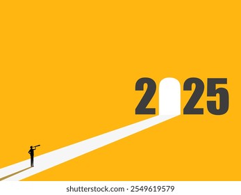 Changes to New Innovation. Businessman enters 2025