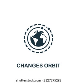 Changes Orbit icon. Monochrome simple icon for templates, web design and infographics