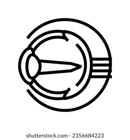 changes vision disease symptom line icon vector. changes vision disease symptom sign. isolated contour symbol black illustration