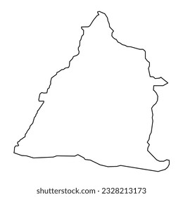 Changhua county map, county of the Republic of China, Taiwan. Vector illustration.