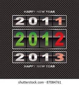 Changing from 2011 to 2012 new year date on carbon fiber background