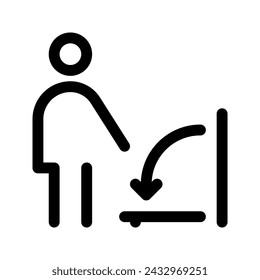 Changing board line icon. Vector graphics