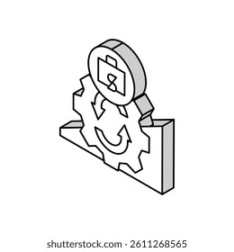 changing business model isometric icon vector. changing business model sign. isolated symbol illustration
