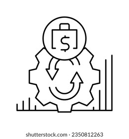 changing business model line icon vector. changing business model sign. isolated contour symbol black illustration