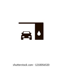 changing car oil icon. flat design