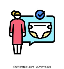 changing diapers color icon vector. changing diapers sign. isolated symbol illustration