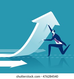 Changing Direction. Business Concept Vector Illustration