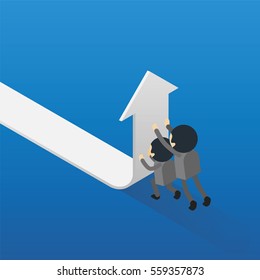 Changing direction. Business concept vector illustration