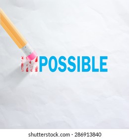 Changing impossible to possible.Vector illustration