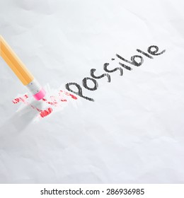 Changing impossible to possible.Vector illustration