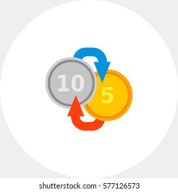Changing of Money Concept Icon
