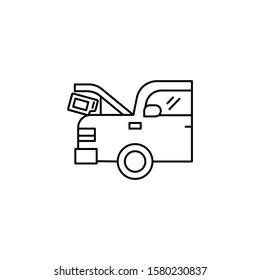 changing oil, car, oil line icon on white background