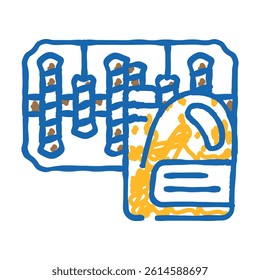 changing oil in gearbox doodle icon sketch vector. changing oil in gearbox sign. isolated symbol illustration