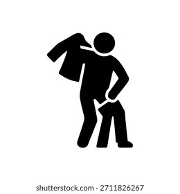 Changing Room Facility Use Icon Isolated On White Background 
