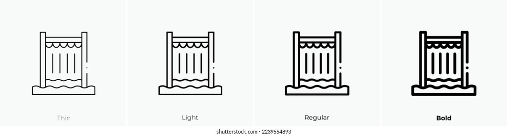 changing room icon. Thin, Light Regular And Bold style design isolated on white background