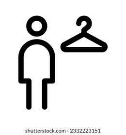 Men’s changing room line icon