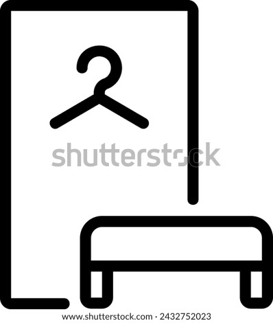 changing room line icon illustration vector