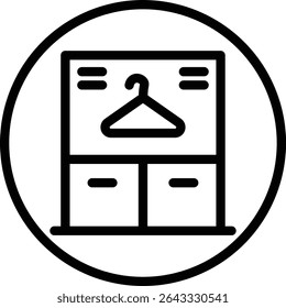 Changing Room Vector Line Icon Design