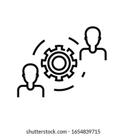 Changing settings line icon, concept sign, outline vector illustration, linear symbol.
