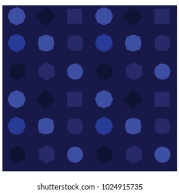 Changing shapes seamless pattern. For print, fashion design, wrapping wallpaper