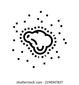 changing size chape color mole melanoma line icon vector. changing size chape color mole melanoma sign. isolated contour symbol black illustration
