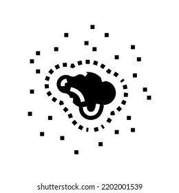 changing size chape color mole melanoma glyph icon vector. changing size chape color mole melanoma sign. isolated symbol illustration