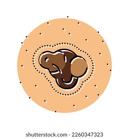 changing size chape color mole melanoma color icon vector. changing size chape color mole melanoma sign. isolated symbol illustration