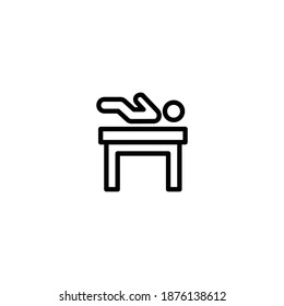 Cambiando el icono de la tabla. Icono de bebé. Simple, plano, contorno, negro.