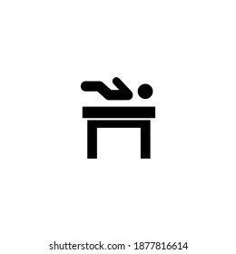 Changing table icon. Baby icon. Simple, flat, black, glyph.