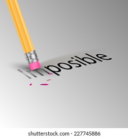 Changing the word impossible to possible.
