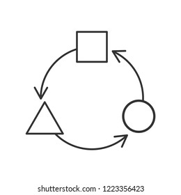 Changing worldview,preference. Vector icon.