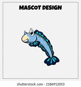 Channa Fish Logo Vector Animal Mascot Illustration Design