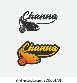 Channa Snakehead fish, Predator Fish, animal underwater design, logo, and illustration