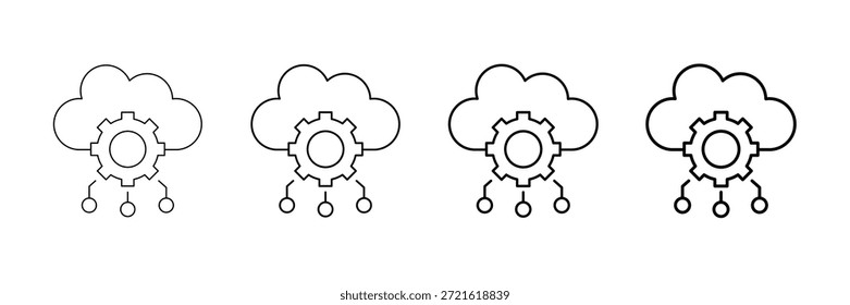 Vector De Iconos De Api De Canal Establecido En Diferentes Estilos De Línea De Trazo