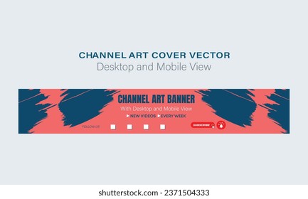 channel art cover. cover banner. modern, and creative channel banner. channel art, cover design, header art photo, and social media platform header or web banner