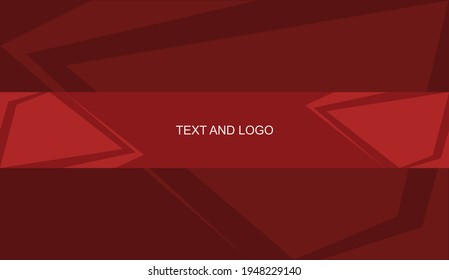 Channel Banner Red Abstract Template