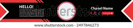 Channel Cover. Header for your Channel. Social Media Horizontal Banner with Subscribe button. 