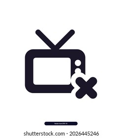 channel delete icon. Devices and Electronics related icons. Computers and mobile phones vector icons. 