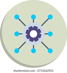 Icono de estilo de círculo plano de canal