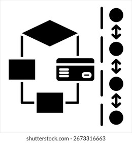Ilustración vectorial de icono de glifo de canal