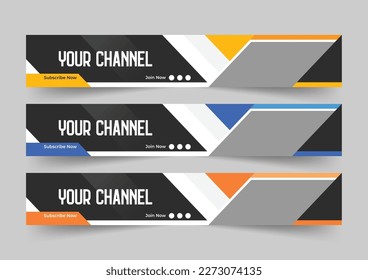 Channel header, channel header template, social media template, channel header and web banner, professional social media cover for any channel