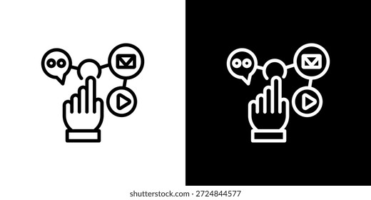 Icono de canal en blanco y negro
