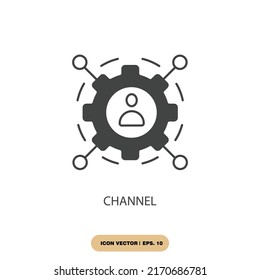 channel icons  symbol vector elements for infographic web