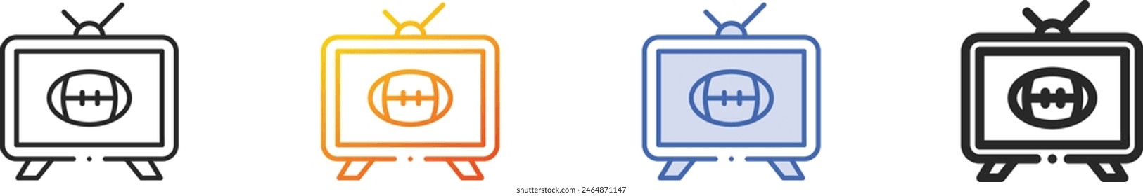 channel icon.Thin Linear, Gradient, Blue Stroke and bold Style Design Isolated On White Background