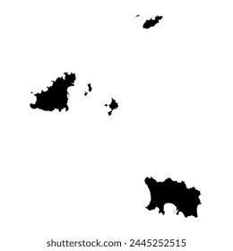 Channel Islands map. Vector illustration.