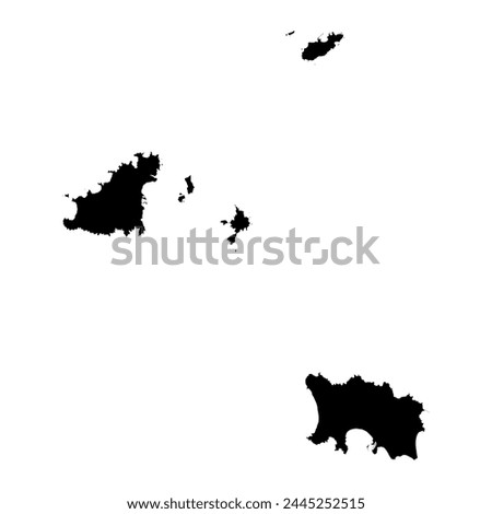 Channel Islands map. Vector illustration.