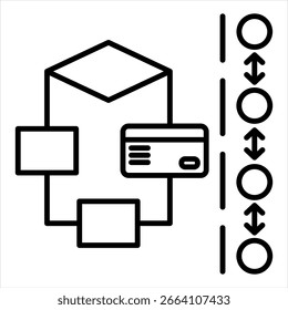 Icono de contorno de canal Ilustración vectorial