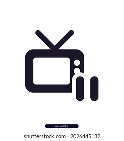 channel pause icon. Devices and Electronics related icons. Computers and mobile phones vector icons. 