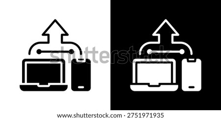 Channel Preference Icon In Black and White Glyph Style