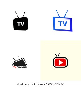 channel program icon logo design collection